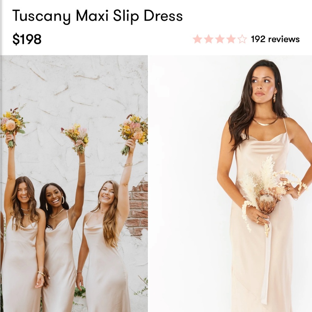 Show me your MuMu Tuscany Maxi Slip Dress Champagne. Size M